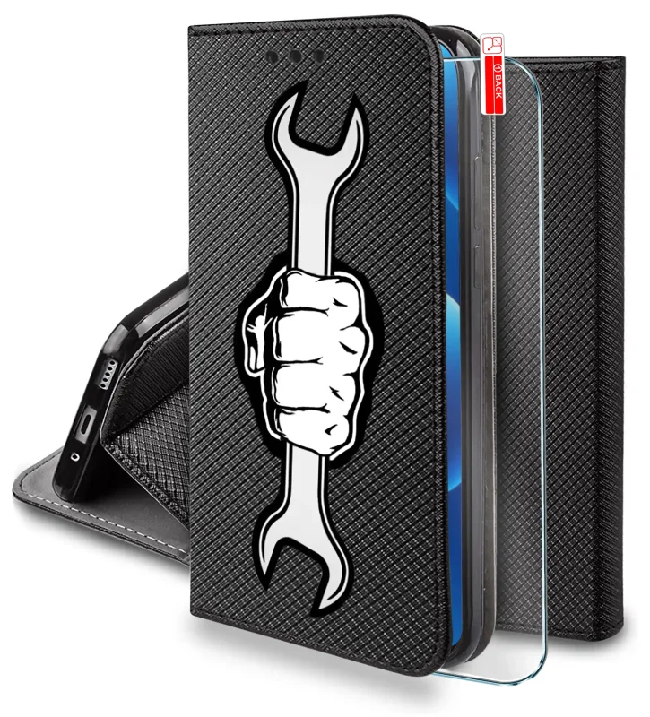 etui-do-xiaomi-redmi-note-14-4g-zamykane-malowane-wzor-meski-ze-szklem