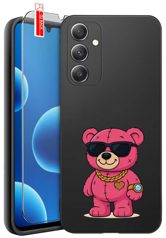 etui-do-samsung-galaxy-a25-5g-rozne-wzory-z-misiem-ze-szklem