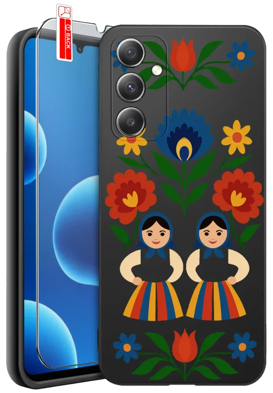 etui-do-samsung-galaxy-m15-5g-rozne-wzory-ludowe-ze-szklem