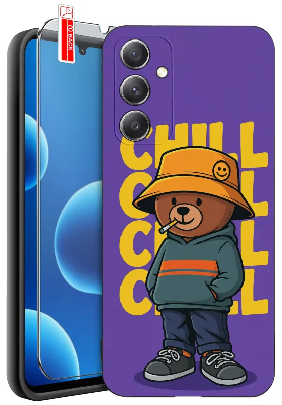 etui-do-samsung-galaxy-m15-5g-rozne-wzory-z-misiem-ze-szklem