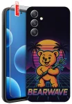 Etui do Samsung Galaxy M55 5G różne wzory z misiem ze szkłem
