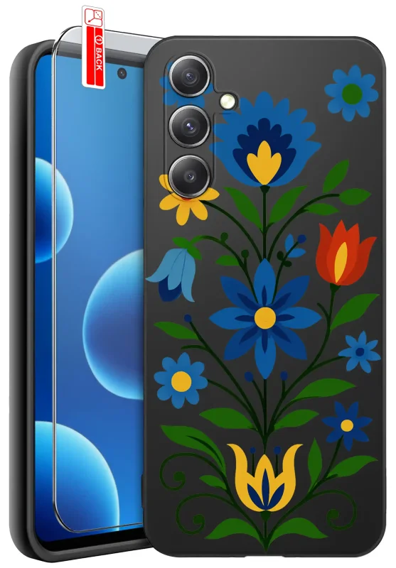 etui-do-samsung-galaxy-m55-5g-rozne-wzory-ludowe-ze-szklem