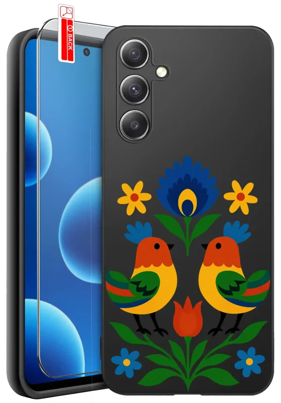 etui-do-samsung-galaxy-a55-5g-rozne-wzory-ludowe-ze-szklem