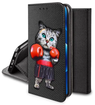 Etui do Motorola Edge 60 / 60 Fusion zamykane malowane wzór kot