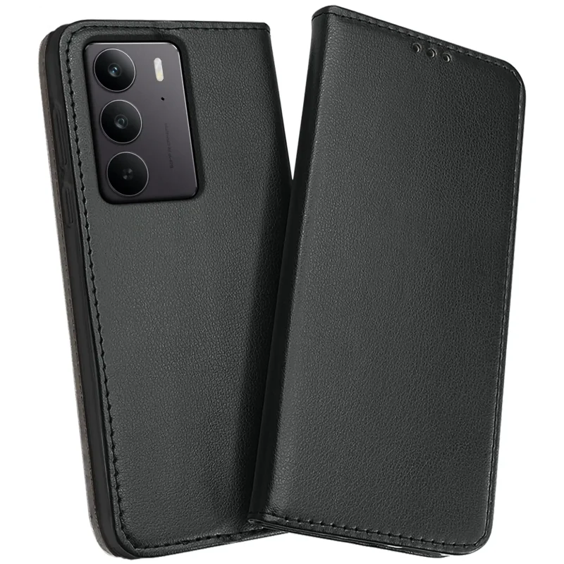 etui-do-realme-c75-czarne-magnetyczne-zamykane-ze-szklem