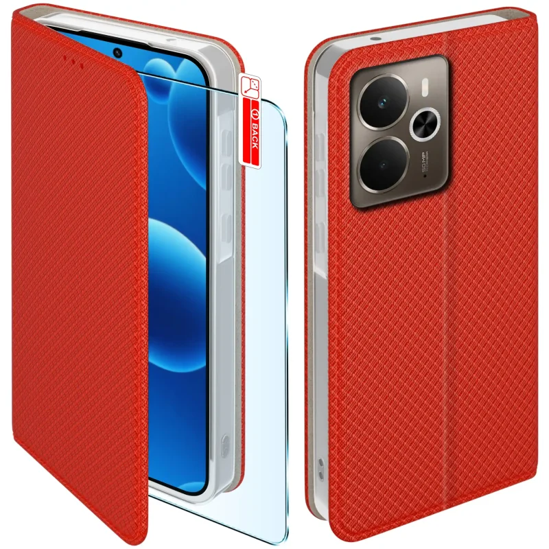 etui-do-realme-14-5g-czerwone-zamykane-ze-szklem