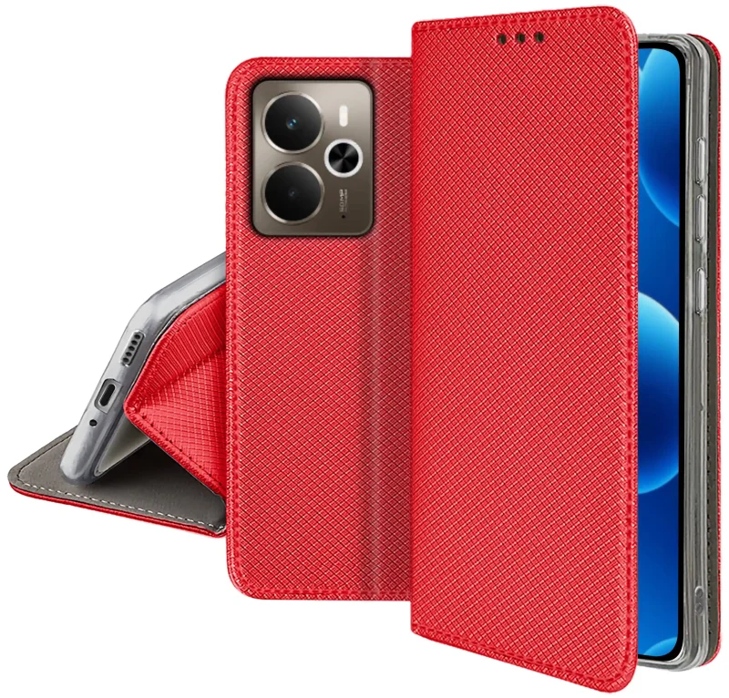 etui-do-realme-14-5g-czerwone-zamykane-ze-szklem