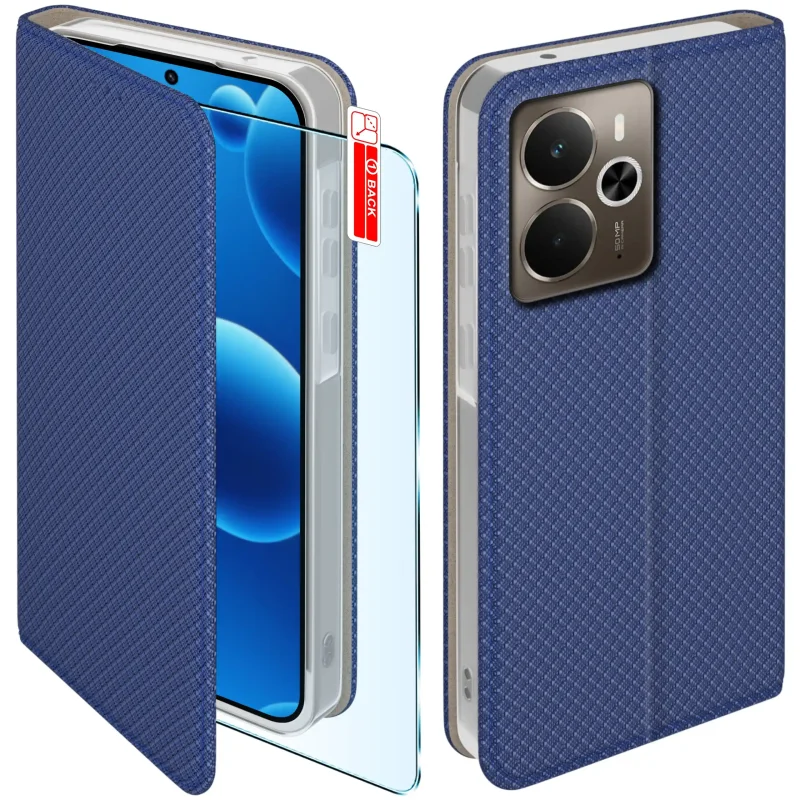 etui-do-realme-14-5g-granatowe-zamykane-ze-szklem