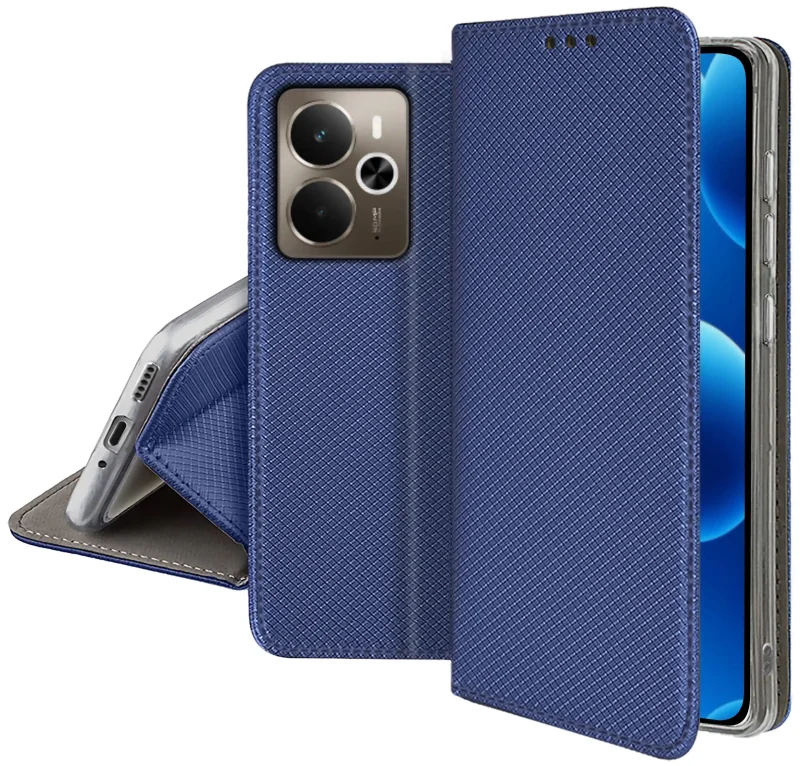 etui-do-realme-14-5g-granatowe-zamykane-ze-szklem