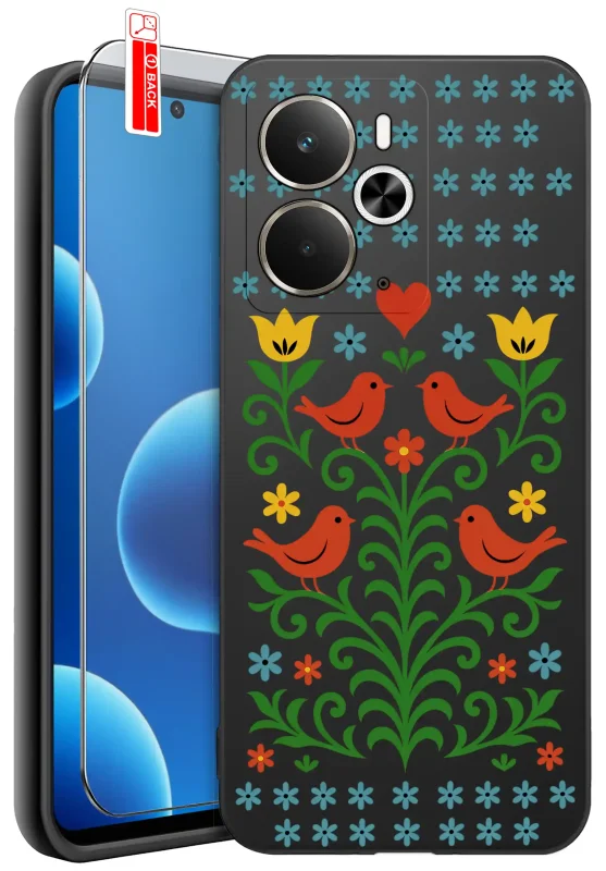 etui-do-realme-14-5g-rozne-wzory-ludowe-ze-szklem