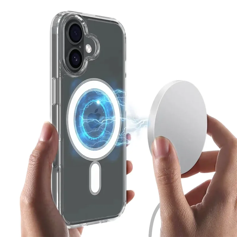 Bezbarwne etui MagSafe do iPhone 17 kompatybilne z ładowarką indukcyjną