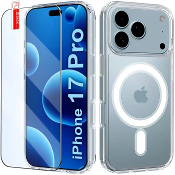 Etui do iPhone 17 Pro bezbarwne Magsafe ze szkłem