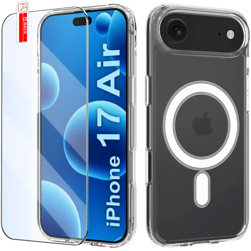 Etui do iPhone Air bezbarwne Magsafe ze szkłem