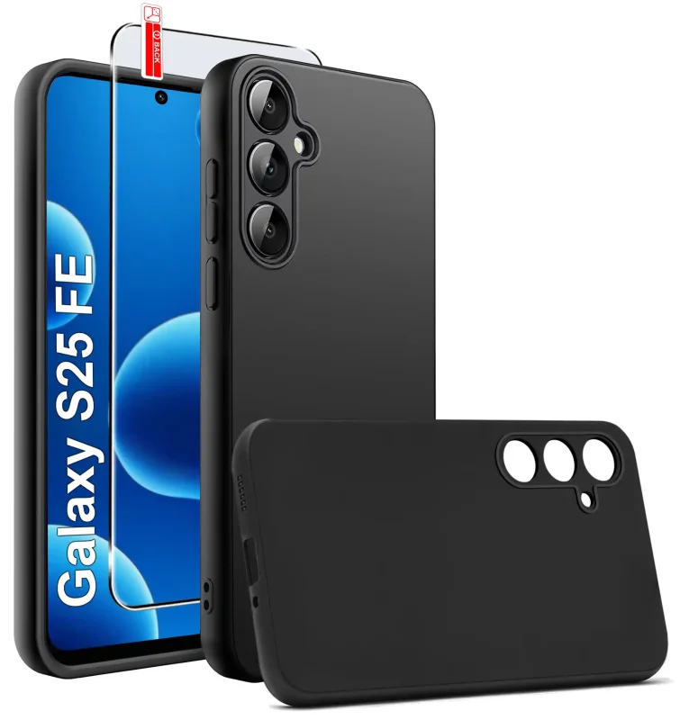 etui-do-samsung-galaxy-s25-fe-czarne-matowe-ze-szklem