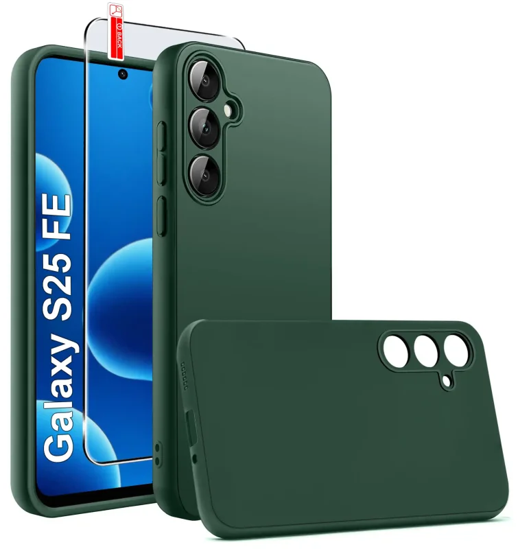 etui-do-samsung-galaxy-s25-fe-zielone-matowe-ze-szklem