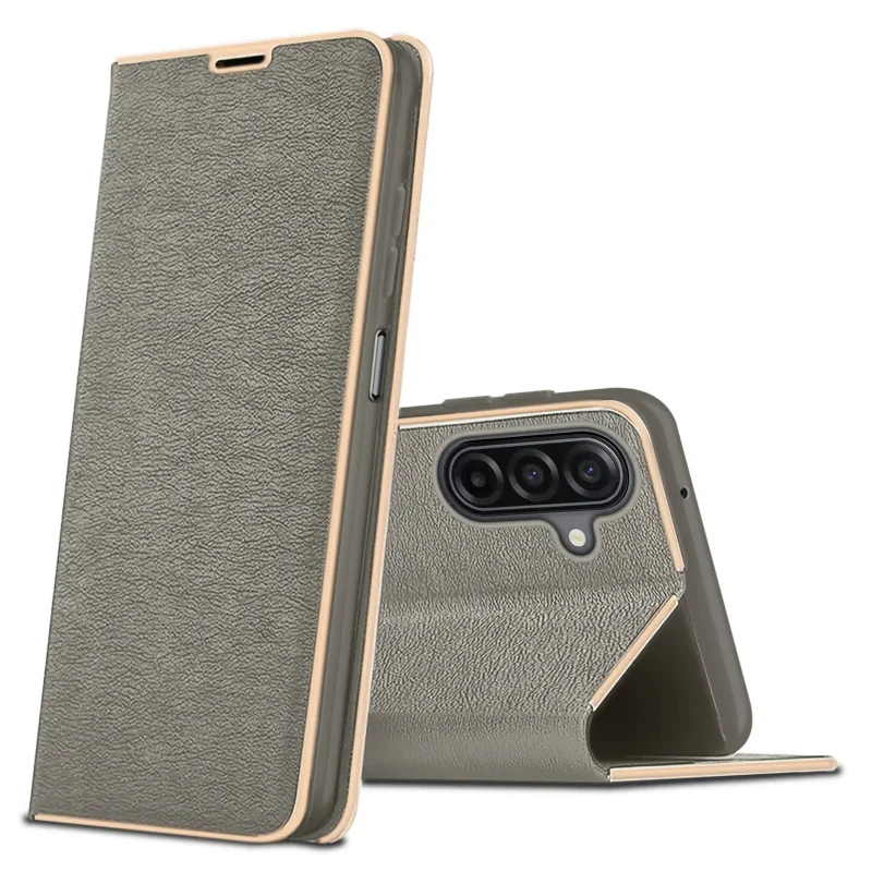 etui-do-samsung-galaxy-a17-5g-eleganckie-zamykane-szare-ze-szklem