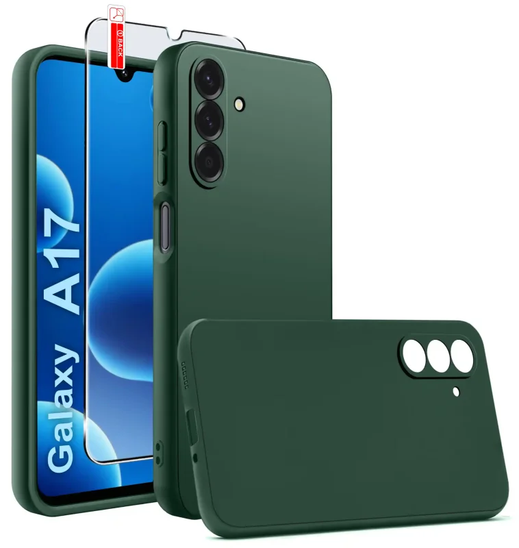 etui-do-samsung-galaxy-a17-5g-zielone-matowe-ze-szklem