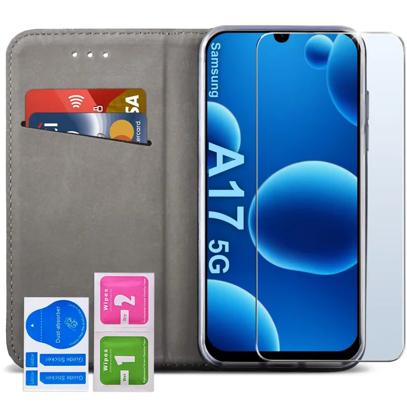 etui-do-samsung-galaxy-a17-granatowe-magnetyczne-zamykane-ze-szklem