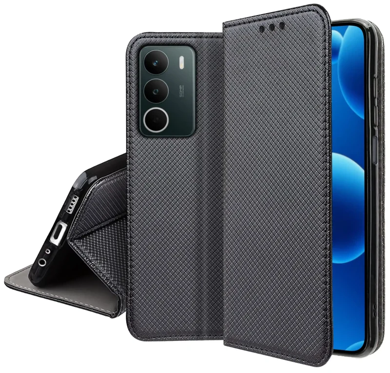 etui-do-realme-c71-czarne-zamykane-ze-szklem