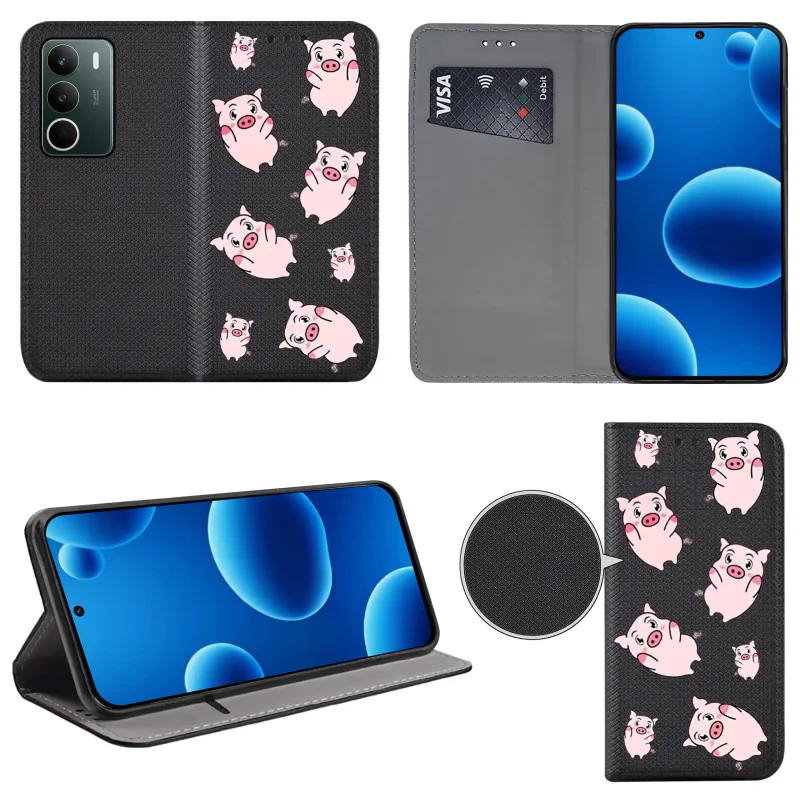 etui-do-realme-c71-zamykane-malowane-wzor-zwierzeta-ze-szklem