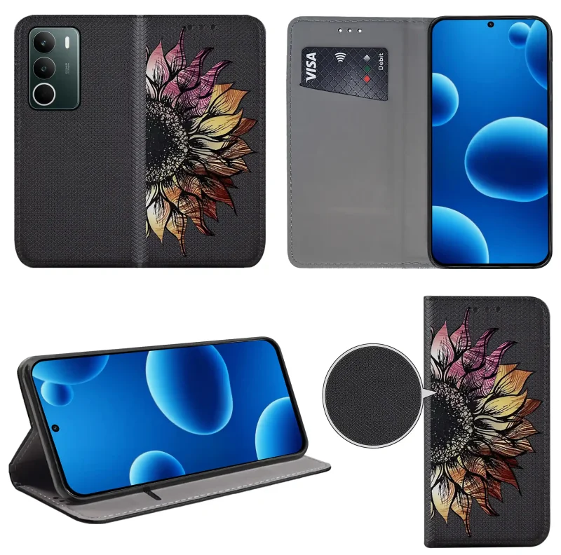 etui-do-realme-c71-zamykane-malowane-wzor-kwiat-ze-szklem