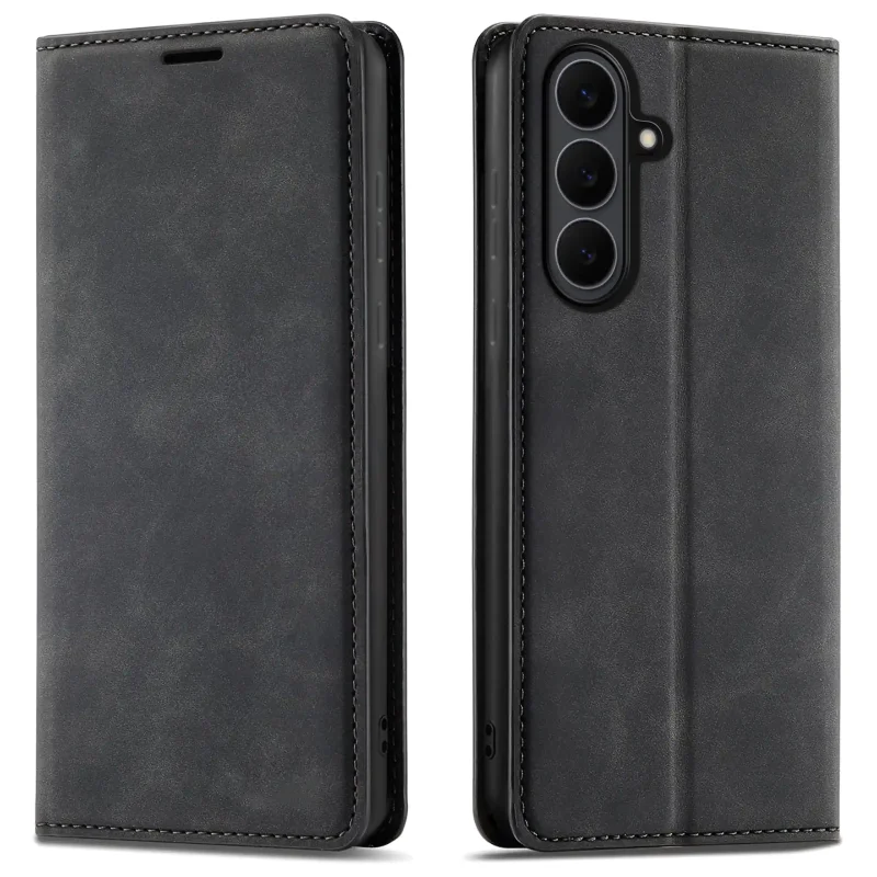 etui-do-samsung-galaxy-s25-fe-skorzane-velvet-zamykane-czarne-ze-szklem