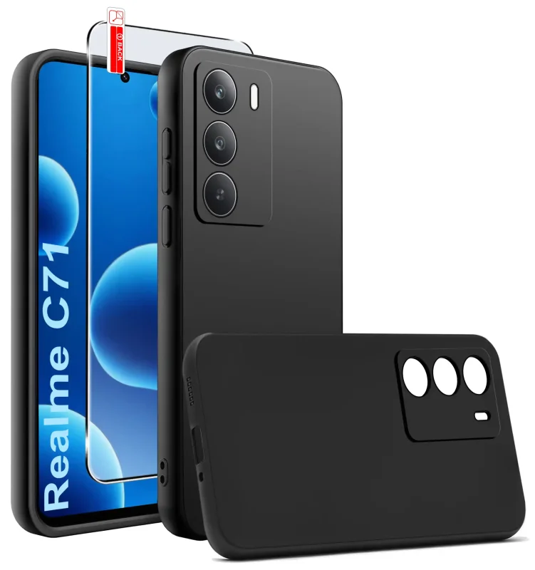 etui-do-realme-c71-czarne-matowe-ze-szklem