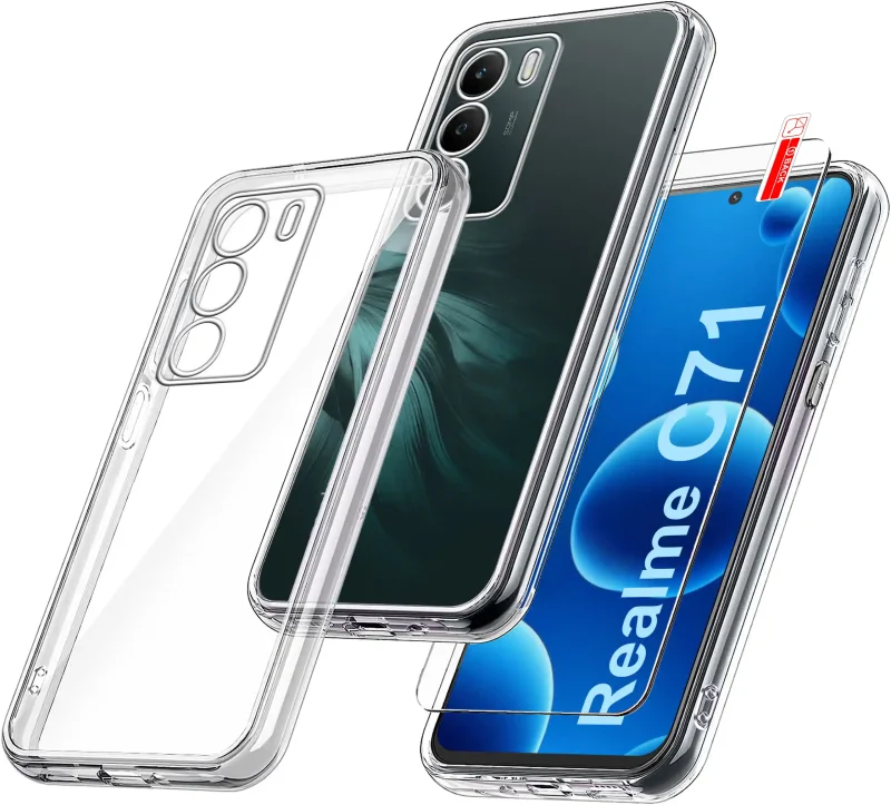 etui-do-realme-c71-bezbarwne-wzmacniane-ze-szklem