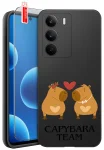 Etui do Realme C71 różne wzory z kapibarą ze szkłem