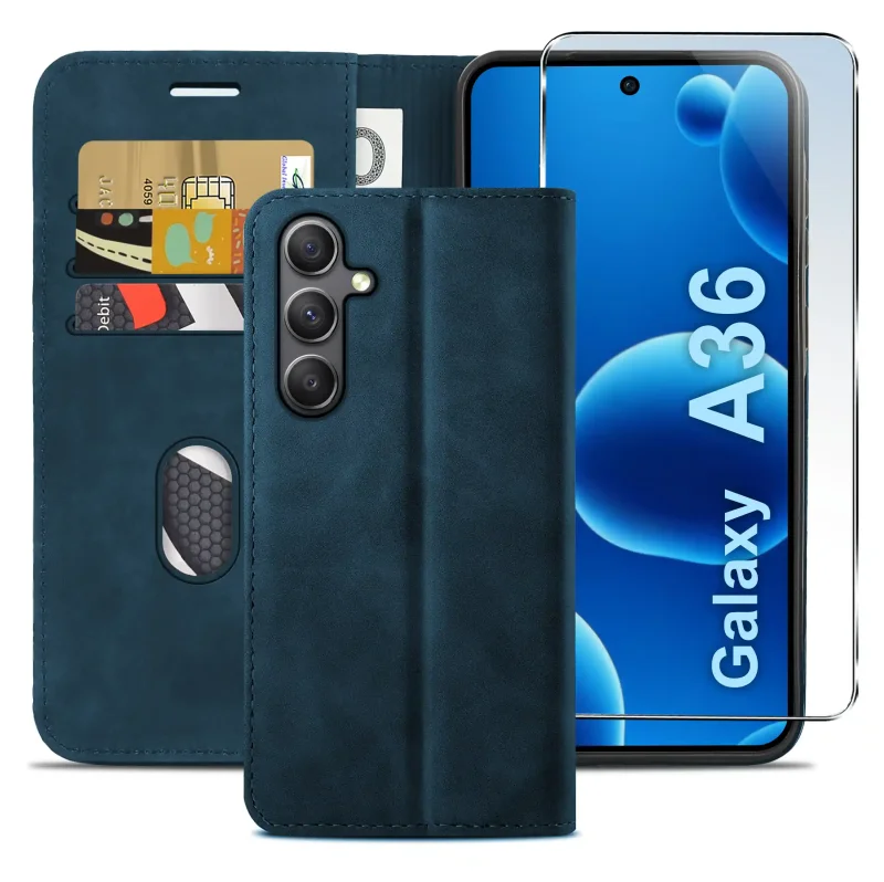 etui-do-samsung-galaxy-a36-a37-5g-skorzane-velvet-zamykane-granatowe-ze-szklem