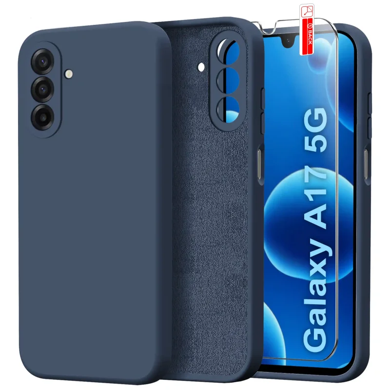 etui-do-samsung-galaxy-a17-5g-granatowe-silikonowe-ze-szklem