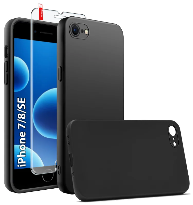 etui-do-iphone-7-8-se-czarne-matowe-ze-szklem
