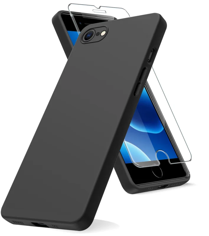 etui-do-iphone-7-8-se-czarne-matowe-ze-szklem