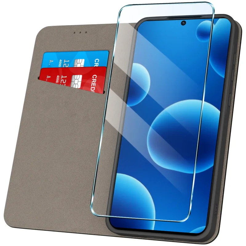 etui-do-realme-14x-5g-czarne-zamykane-ze-szklem