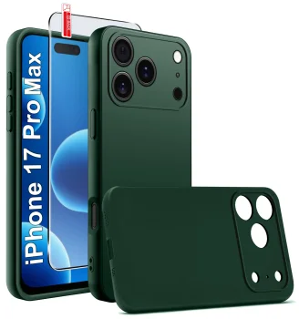 Etui do iPhone 17 Pro Max / 18 Pro Max zielone matowe ze szkłem