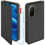 Etui do Xiaomi Redmi A5 czarne zamykane ze szkłem