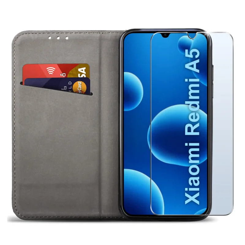 etui-do-xiaomi-redmi-a5-granatowe-zamykane-ze-szklem