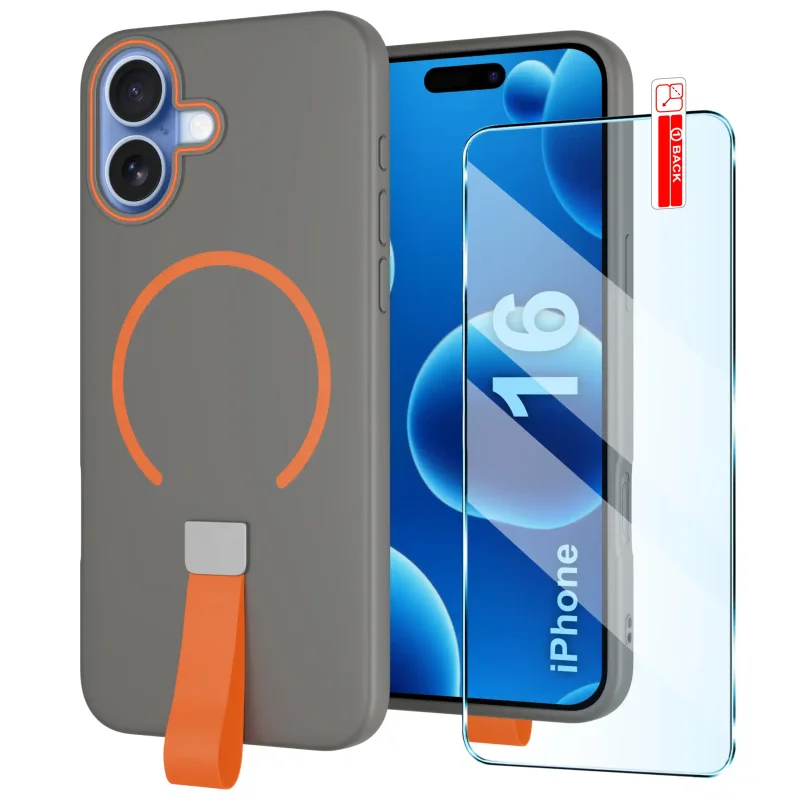 etui-do-iphone-16-szare-magsafe-z-paskiem-na-palec-ze-szklem