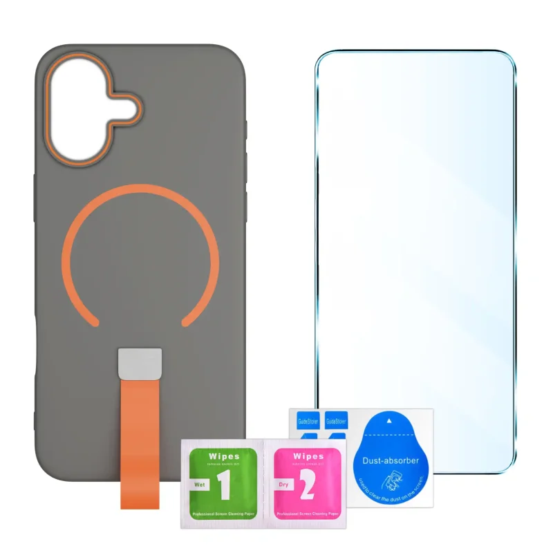 etui-do-iphone-16-szare-magsafe-z-paskiem-na-palec-ze-szklem