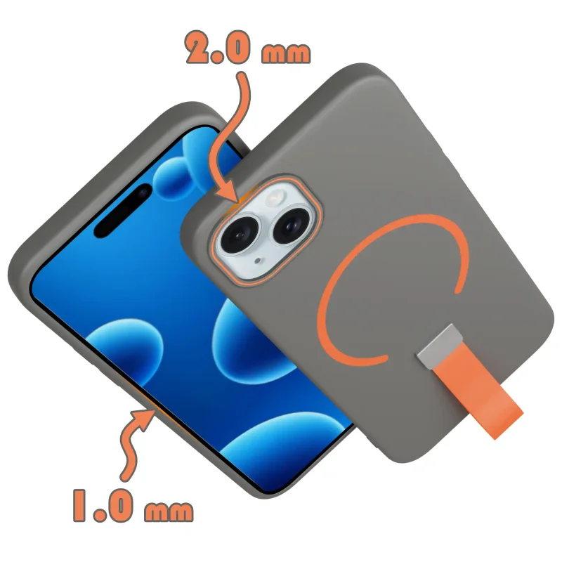 etui-do-iphone-15-szare-magsafe-z-paskiem-na-palec-ze-szklem