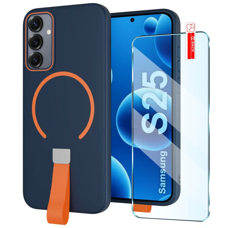 etui-do-samsung-galaxy-s25-granatowe-magsafe-z-paskiem-na-palec-ze-szklem