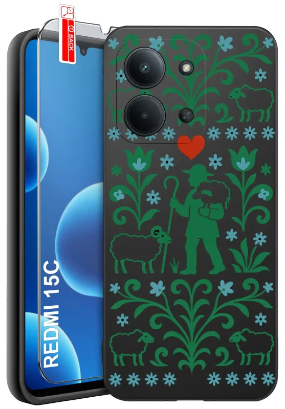 etui-do-xiaomi-redmi-15c-5g-rozne-wzory-ludowe-ze-szklem
