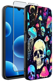 Etui do Samsung Galaxy A36 / A37 5G malowane różne wzory halloween ze szkłem