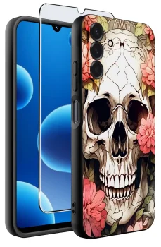 Etui do Samsung Galaxy A26 malowane różne wzory halloween ze szkłem