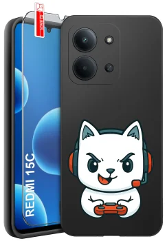 Etui do Xiaomi Redmi 15C 5G różne wzory dla gracza ze szkłem