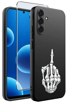 Etui do Samsung Galaxy A56 malowane różne wzory halloween ze szkłem