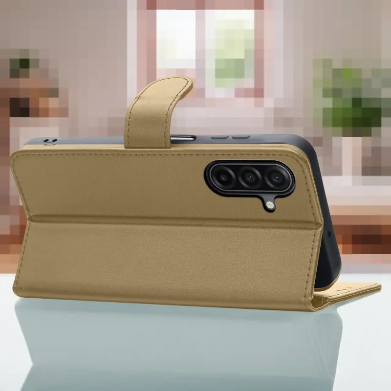etui-do-samsung-galaxy-a17-5g-zlote-magnetyczne-z-klapka-ze-szklem