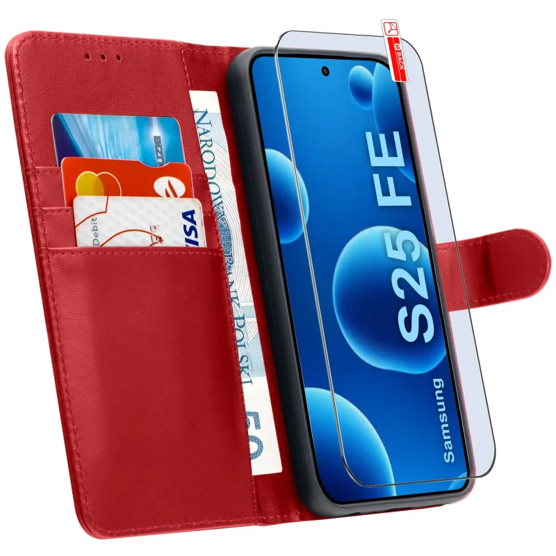 etui-do-samsung-galaxy-s25-fe-czerwone-magnetyczne-z-klapka-ze-szklem