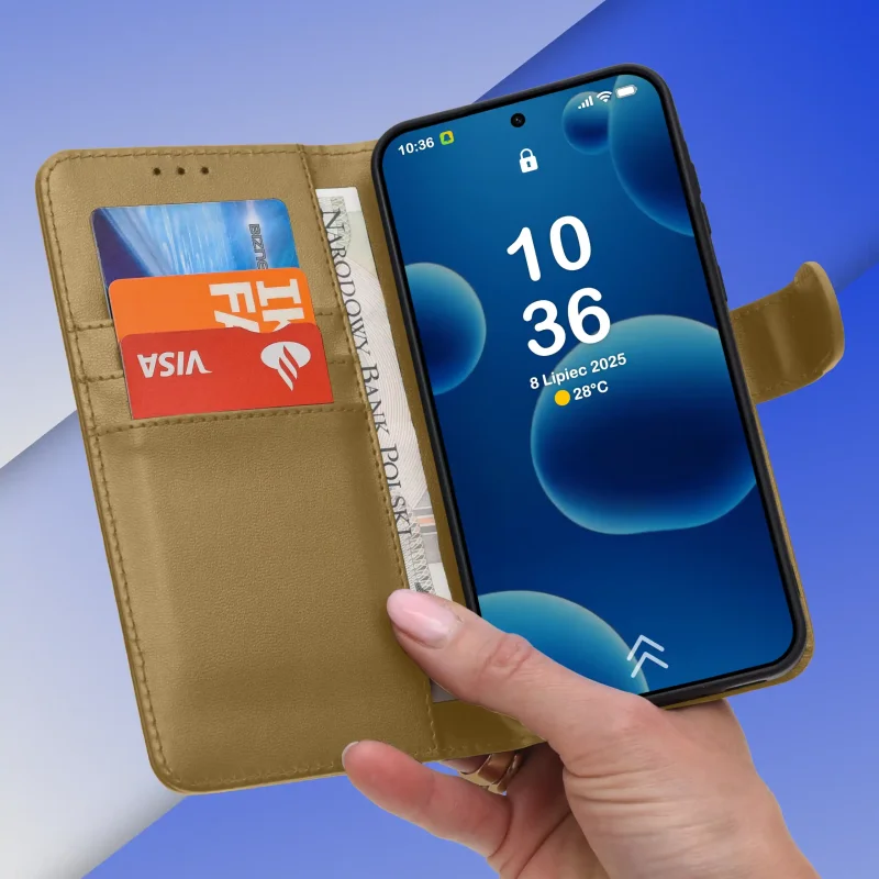 etui-do-samsung-galaxy-s25-fe-zlote-magnetyczne-z-klapka-ze-szklem