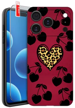 Etui do iPhone 17 Pro / 18 Pro różne wzory z owocami ze szkłem